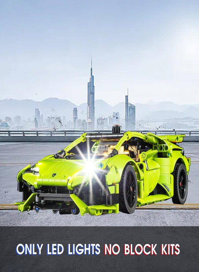 Vaodest مصباح LED من Vaodest لمجموعة Lego Lamborghini Huracán Tecnica 42161، تصميم وتكوين متوافق مع الموديل 42161 (مصباح LED فقط، وليس مجموعة مكعبات البناء). - Image 2